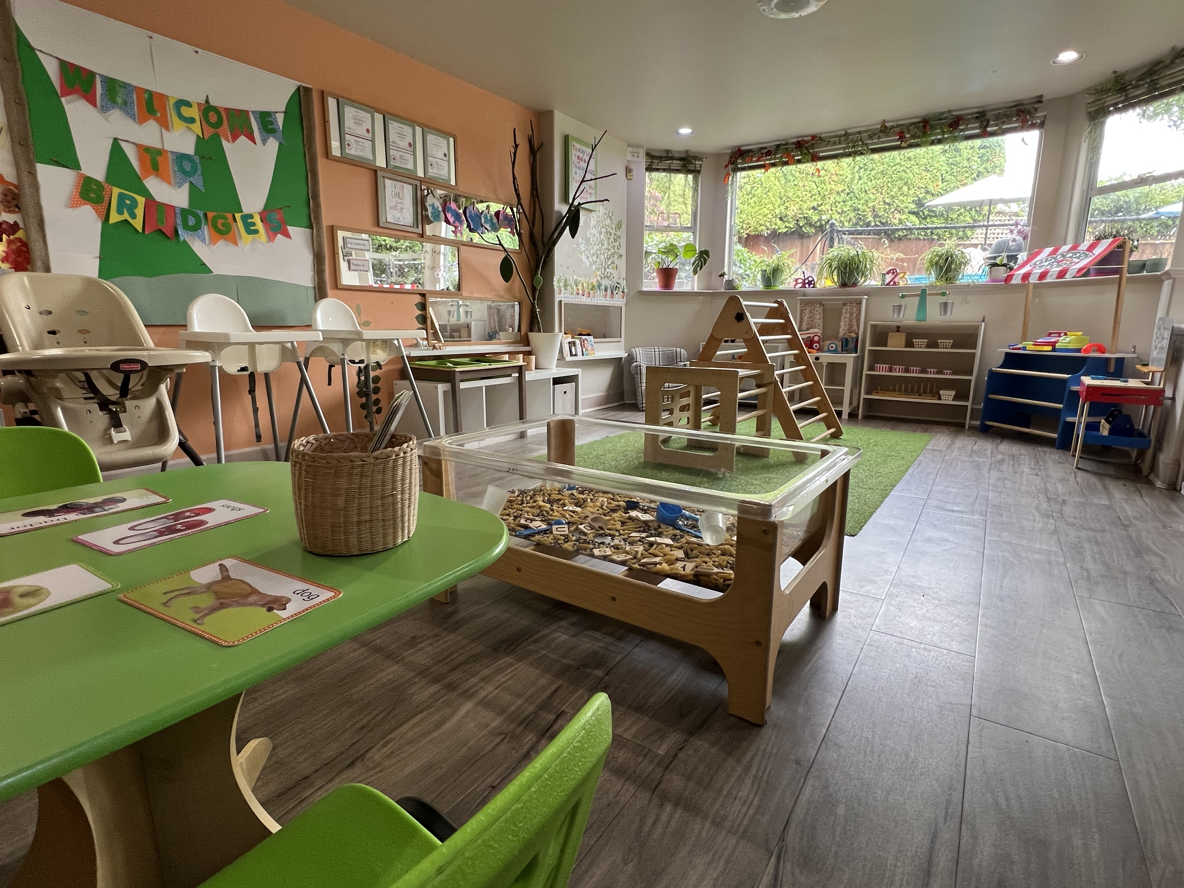 Outdoor learning garden Bridges Childcare